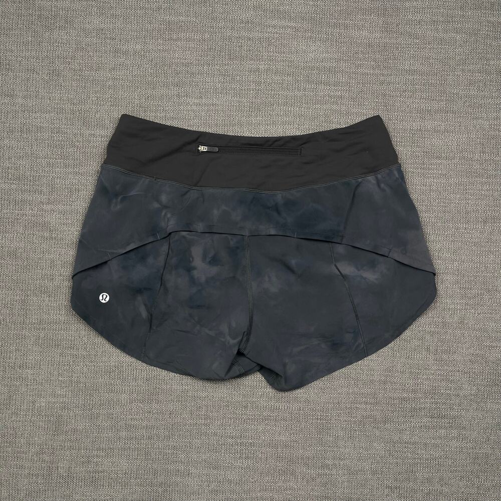 Lululemon Speed Up Shorts Womens 6 Gray Tie Dye 4” Mid Rise Lined Athletic - Picture 2 of 9